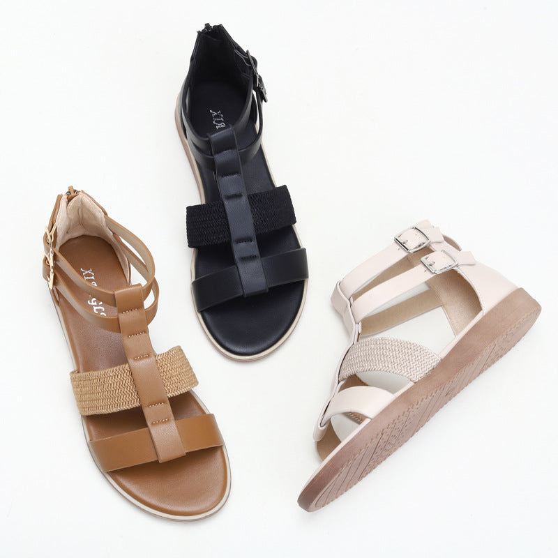Flat Sandals Women's Beach Roman Sandals Women's Casual
