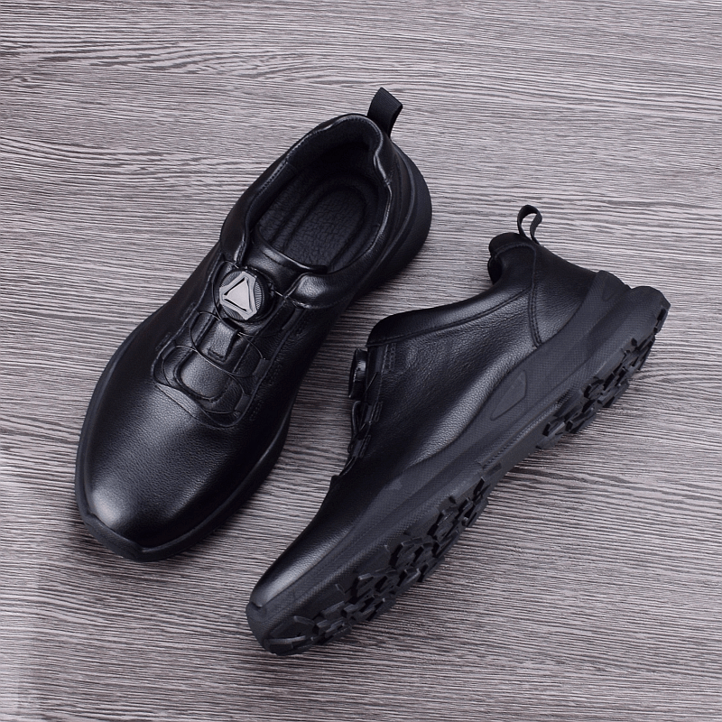 Spring and Autumn new leather men's shoes soft leather soft sole light leather shoes men's first layer cowhide non-slip sneakers