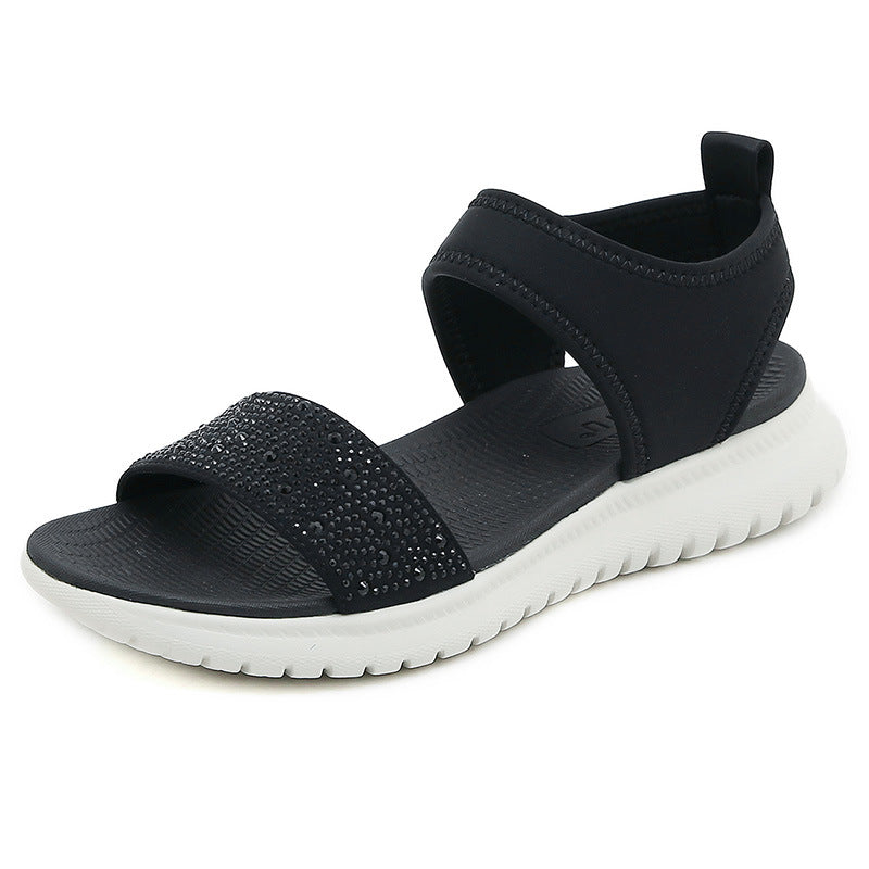 H1109-A3 Sandals women simple and light sports style rhinestone sandals women | Sports sandals