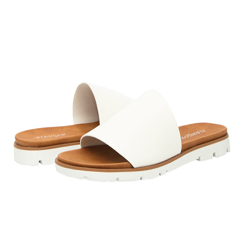 Platform Slippers Women's Summer Fashion Non-Slip Wedge Outdoor Slippers Women's Outer Wear