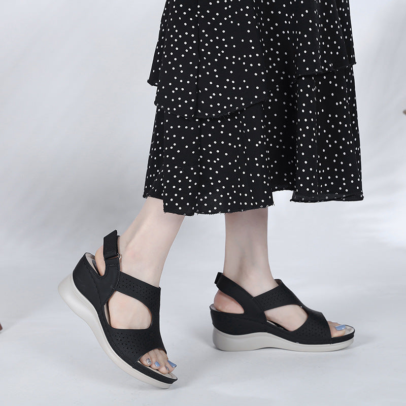 JS6331-4 Spring and Summer Fashion Casual Wedge Beach Outdoor Slippers Women's Shoes