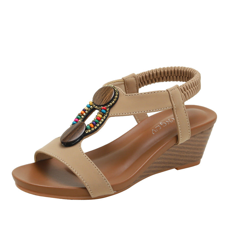 Roman Sandals Women's Wedge Fashion Beach Outdoor Fashion Seaside