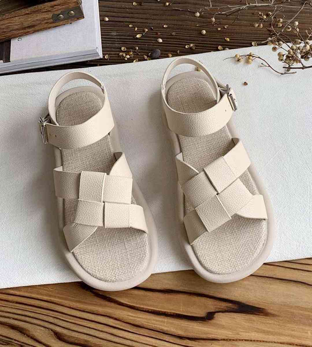 Summer Roman Sandals Linen Feminine Style Cotton Shoes