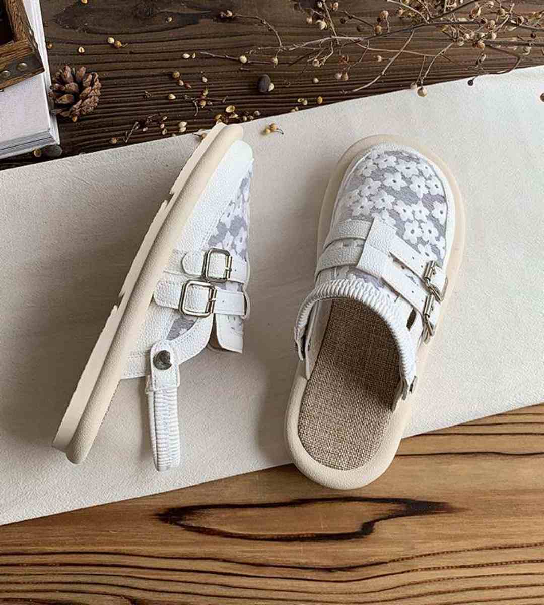 Summer Sandals Cotton Linen Retro Two-in-One Shoes