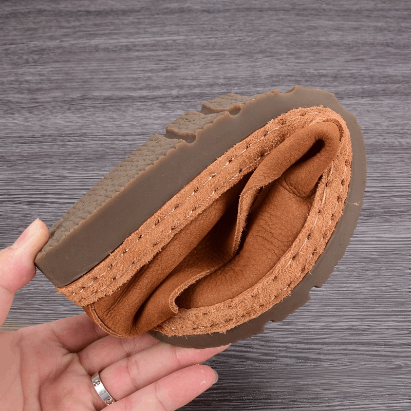 Leather Doudou shoes men's spring and autumn breathable one-pedal men's shoes first layer cowhide