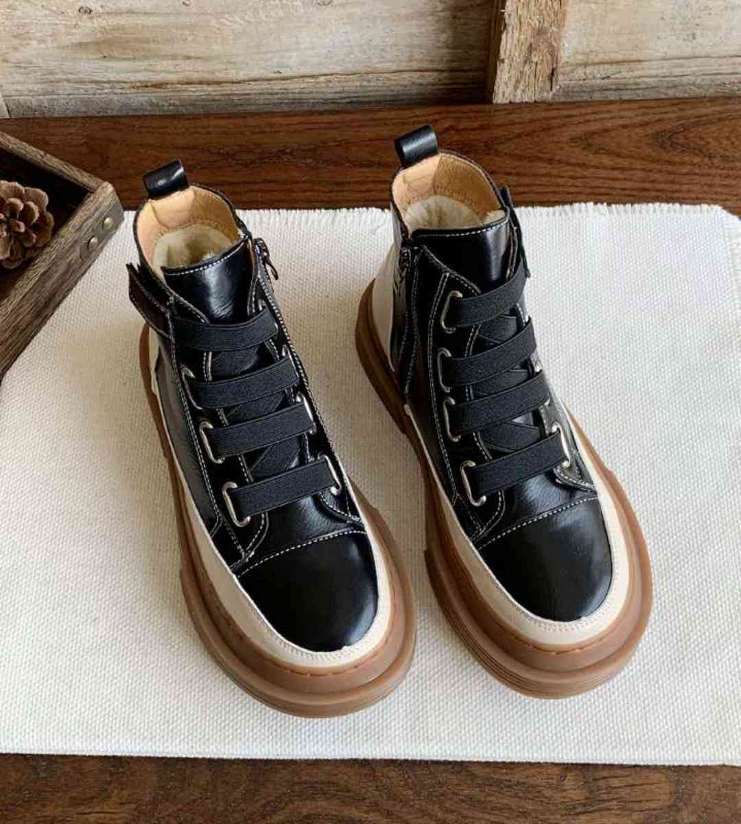Autumn Winter Thick Sole Plush Martin Boots Women's Casual