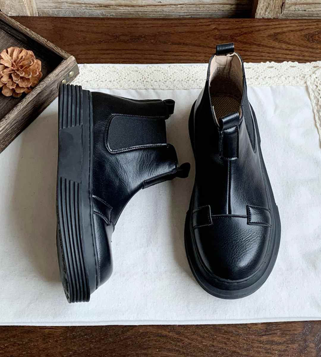 Winter Boots Leather Casual Fashionable Ankle Boot