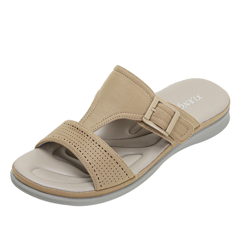 Wedge Heels Thick Bottom for Outdoors Women's Slippers Ladies Fashion Leisure Sandals