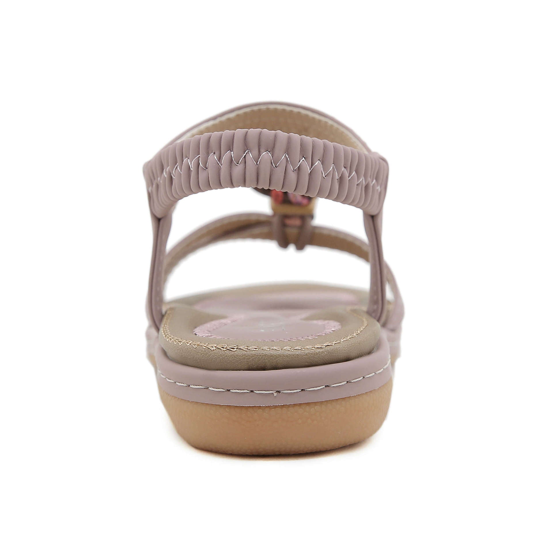 W676-4 Rhinestone Casual Seaside Beach Women's Comfortable All-Match | Flat Sandals