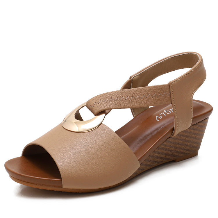 Women's Shoes European and American Comfortable Fashion Wedge Mom Shoes Platform Casual Sandals
