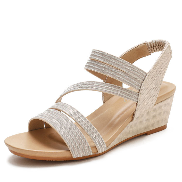 Women's Wedge Sandals Summer Comfortable Soft Bottom Bohemia Roman Shoes