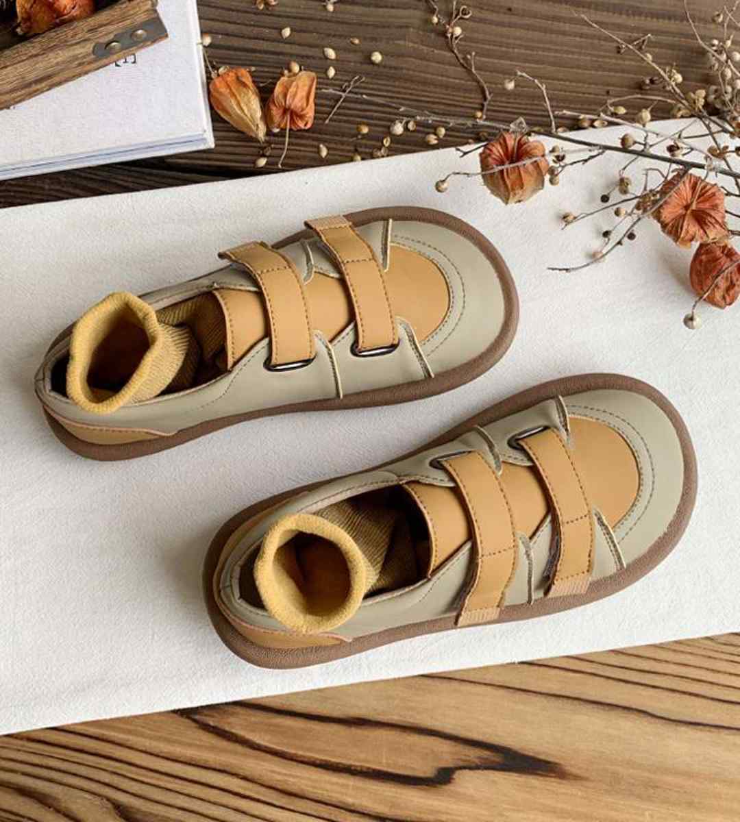 Autumn Chunky Leather Brogues Retro Casual Shoes