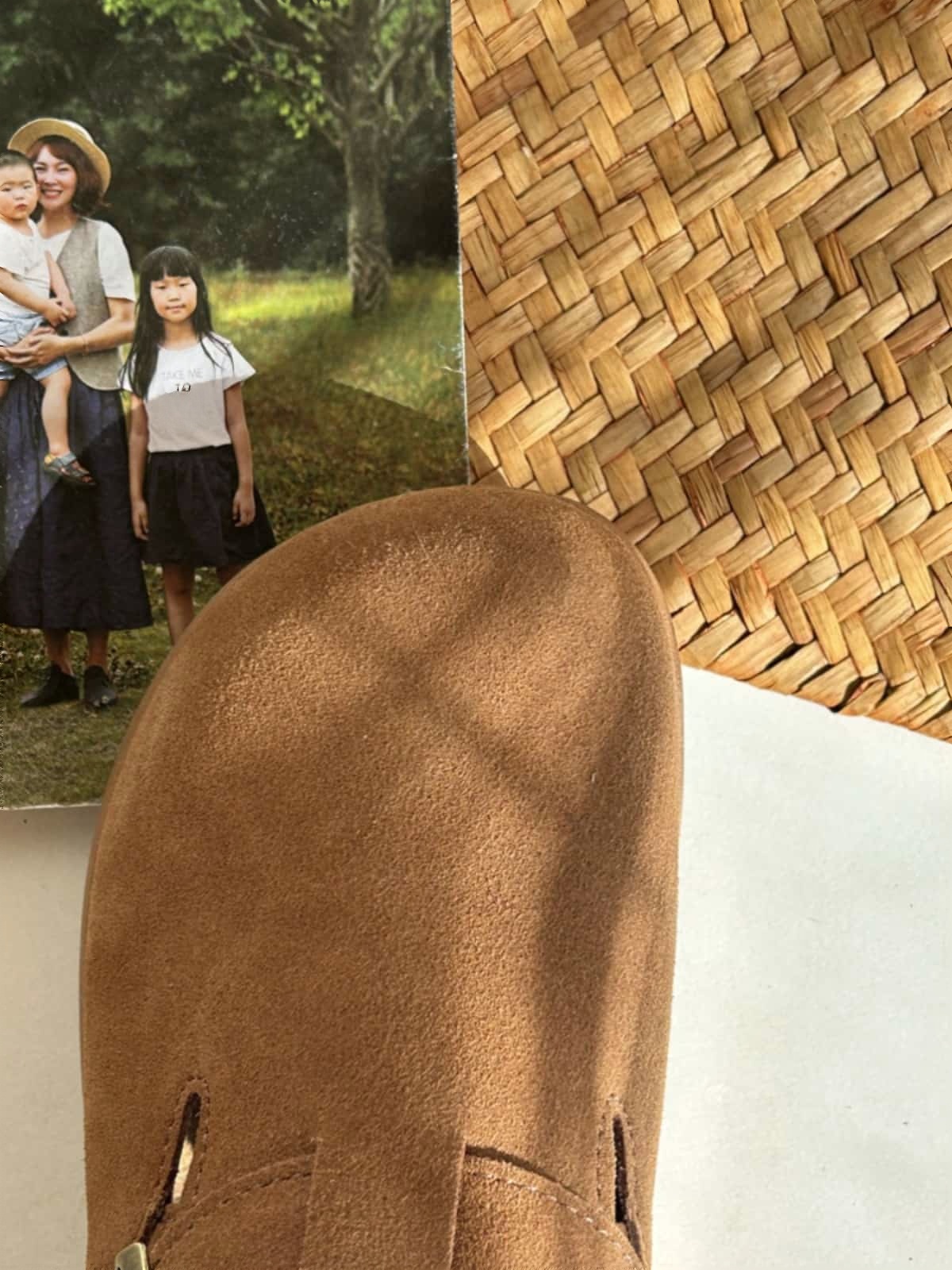 Leather round head Birkenstocks spring new belt buckle versatile soft sole single shoes