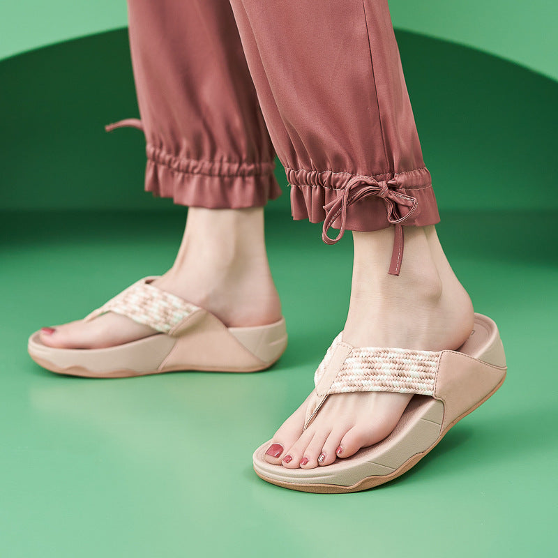 Women's Lightweight Sports Style Comfortable Elastic Large Size Platform Slippers Sandals | Sports sandals