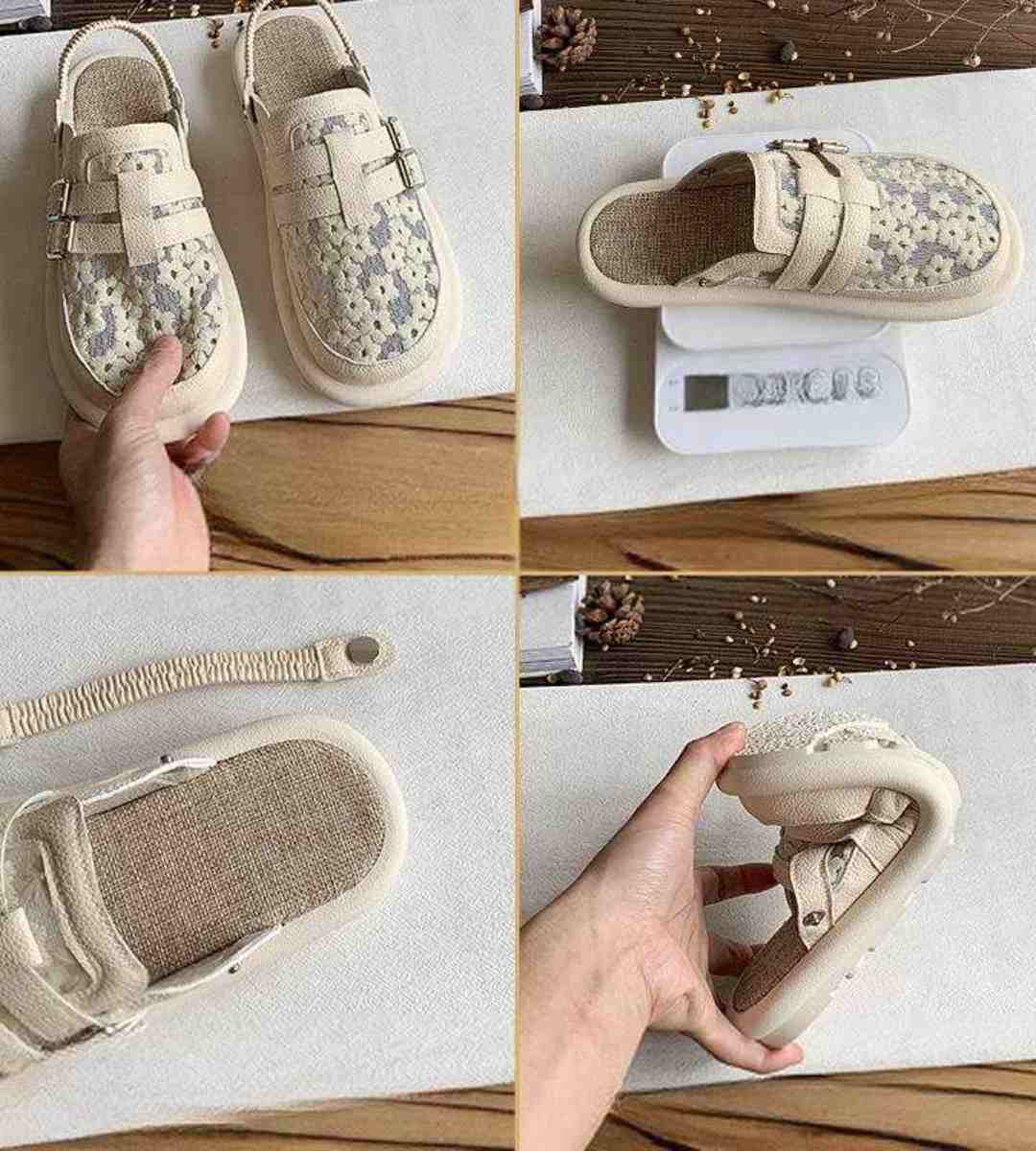Summer Sandals Cotton Linen Retro Two-in-One Shoes