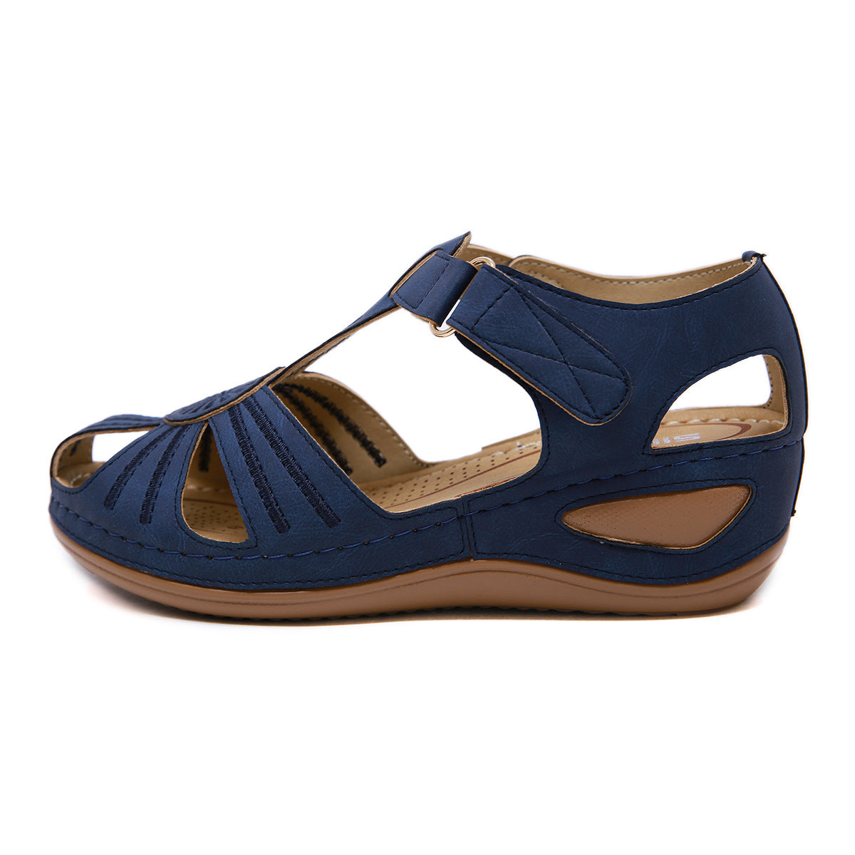 Retro Sandals for Women Stitching Casual Wedge Comfortable Sandals