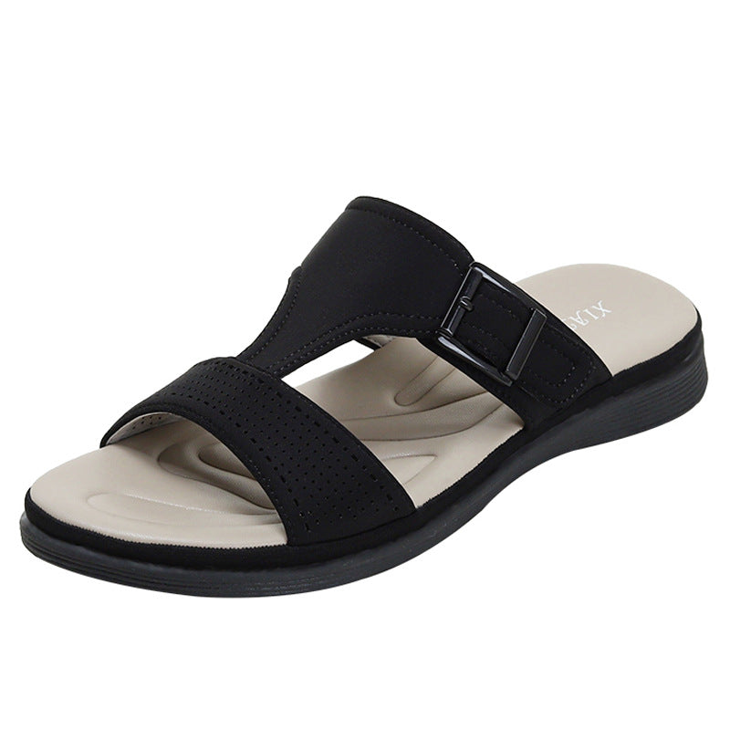 Wedge Heels Thick Bottom for Outdoors Women's Slippers Ladies Fashion Leisure Sandals