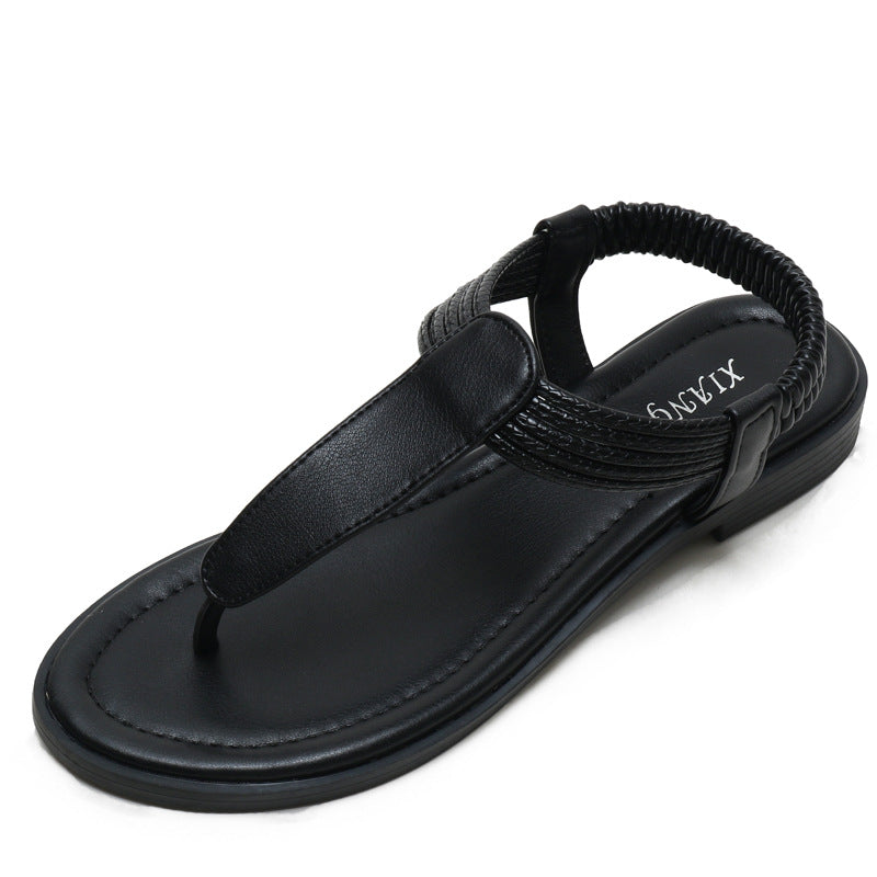 Women's Flip-Toe Sandals Bohemian Ethnic Simple Assorted Colors Retro Travel Roman Shoes