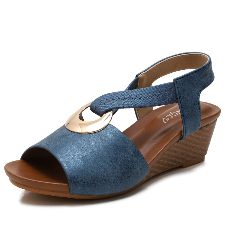 Women's Shoes European and American Comfortable Fashion Wedge Mom Shoes Platform Casual Sandals