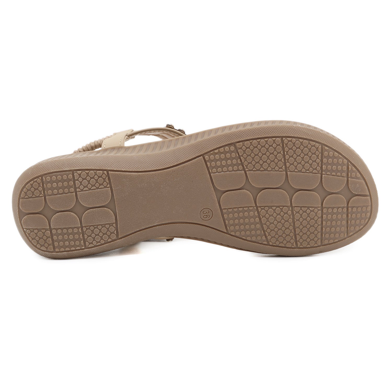 Sandals Bohemian Rhinestone Comfortable round Toe Seaside Holiday Large Size Shoes | Flat Sandals