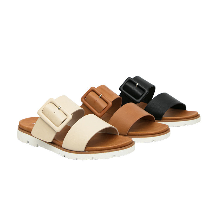 Women's Summer Outdoor Slippers Platform Slippers Fashion Casual Non-Slip Maternity Sandals