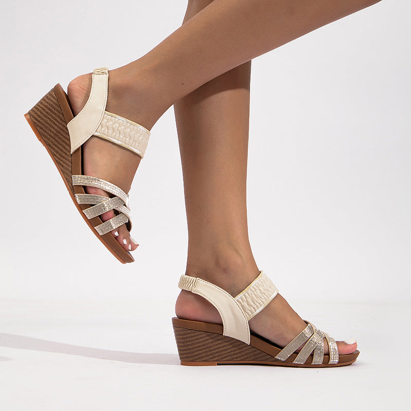 Platform Wedge Heel Shoes Fashion Sandals Women's Wedge Bohemian Cool Beach Shoes