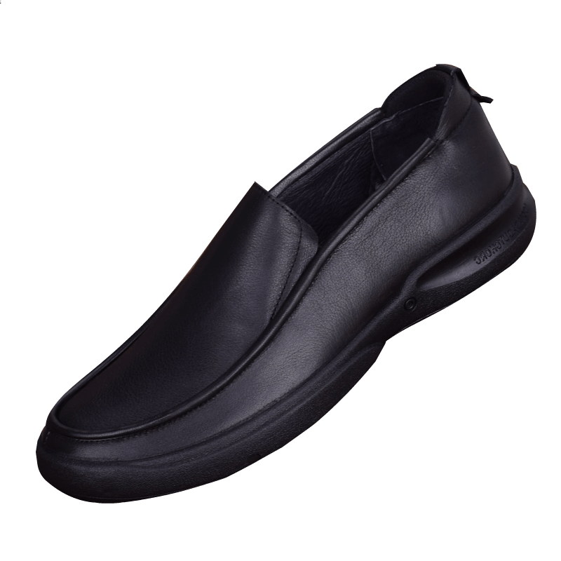 Casual leather shoes men's soft skin wide head large size first layer cowhide soft bottom breathable leather men's business
