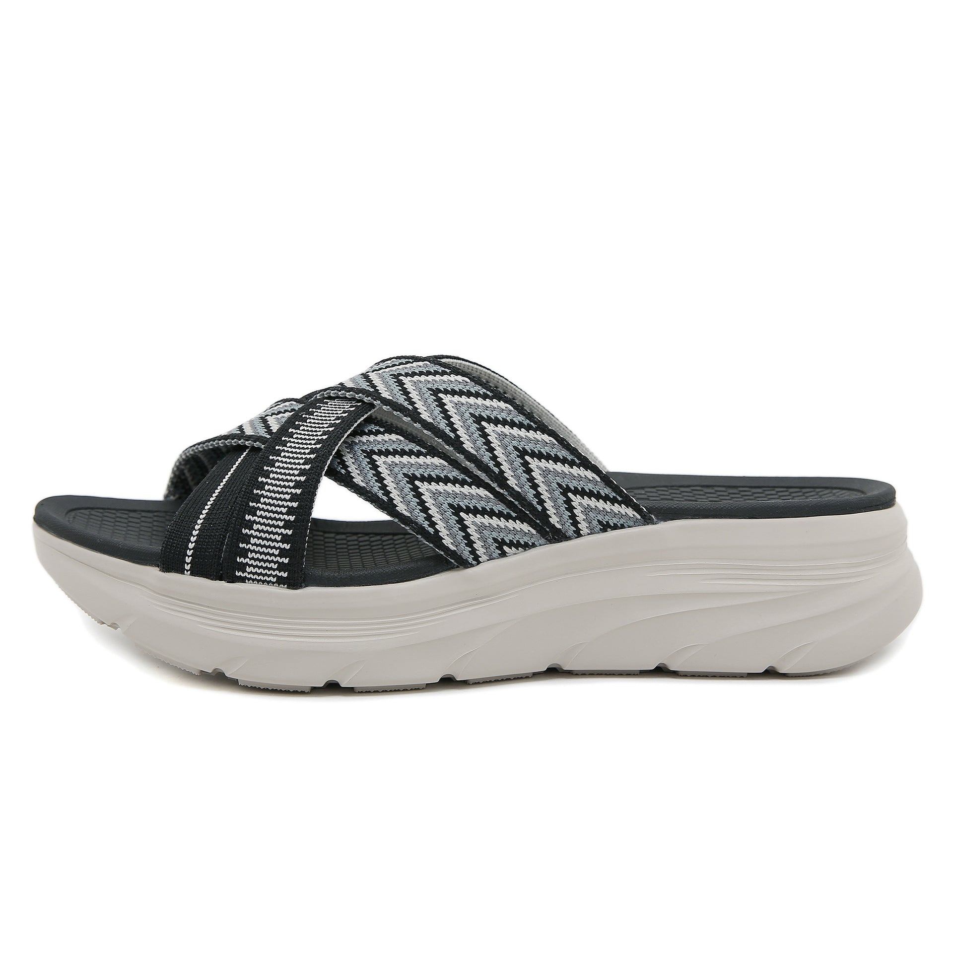 Women's Lightweight Sports Style Comfortable Elastic Large Size Platform Slippers Sandals | Sports sandals