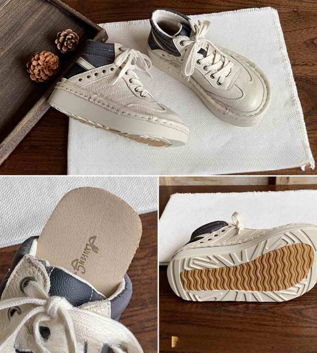 autumn sneakers leather casual athletic shoes for men and women