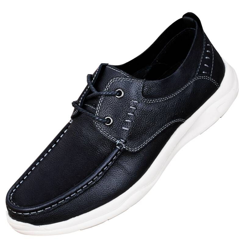 Men's leather shoes breathable soft sole shock absorption outdoor casual shoes trendy and comfortable first layer cowhide