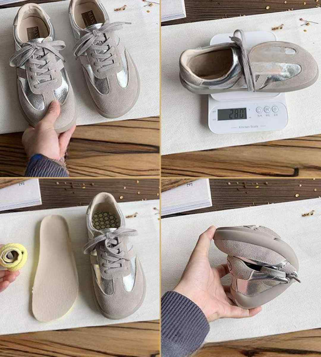 Spring Women's Sneakers Suede Retro Leather Casual
