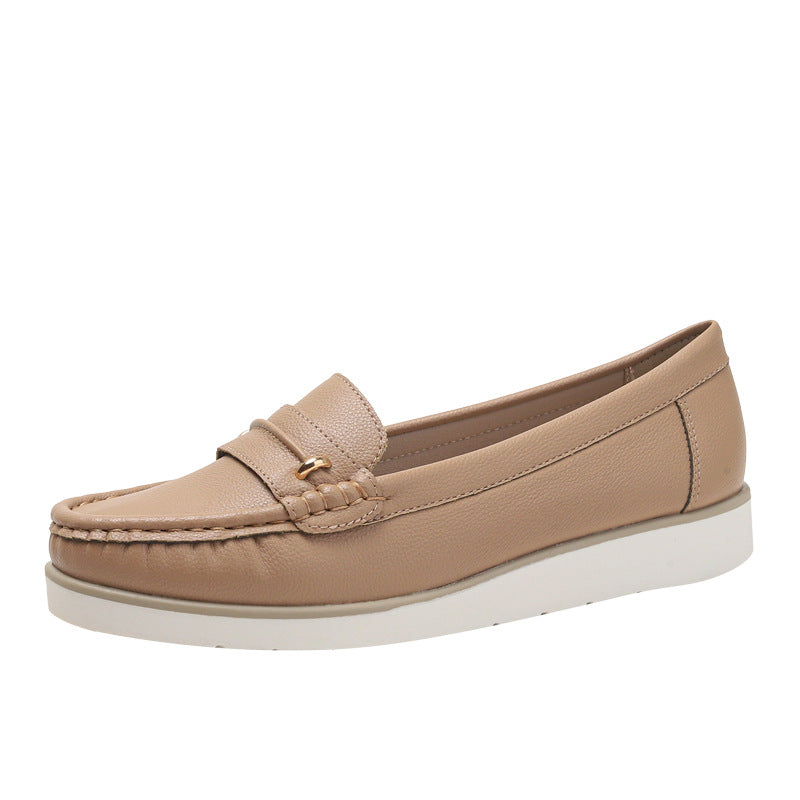 Slip-on Low-Cut Pumps Female Lady Casual Flat Commuter Loafers