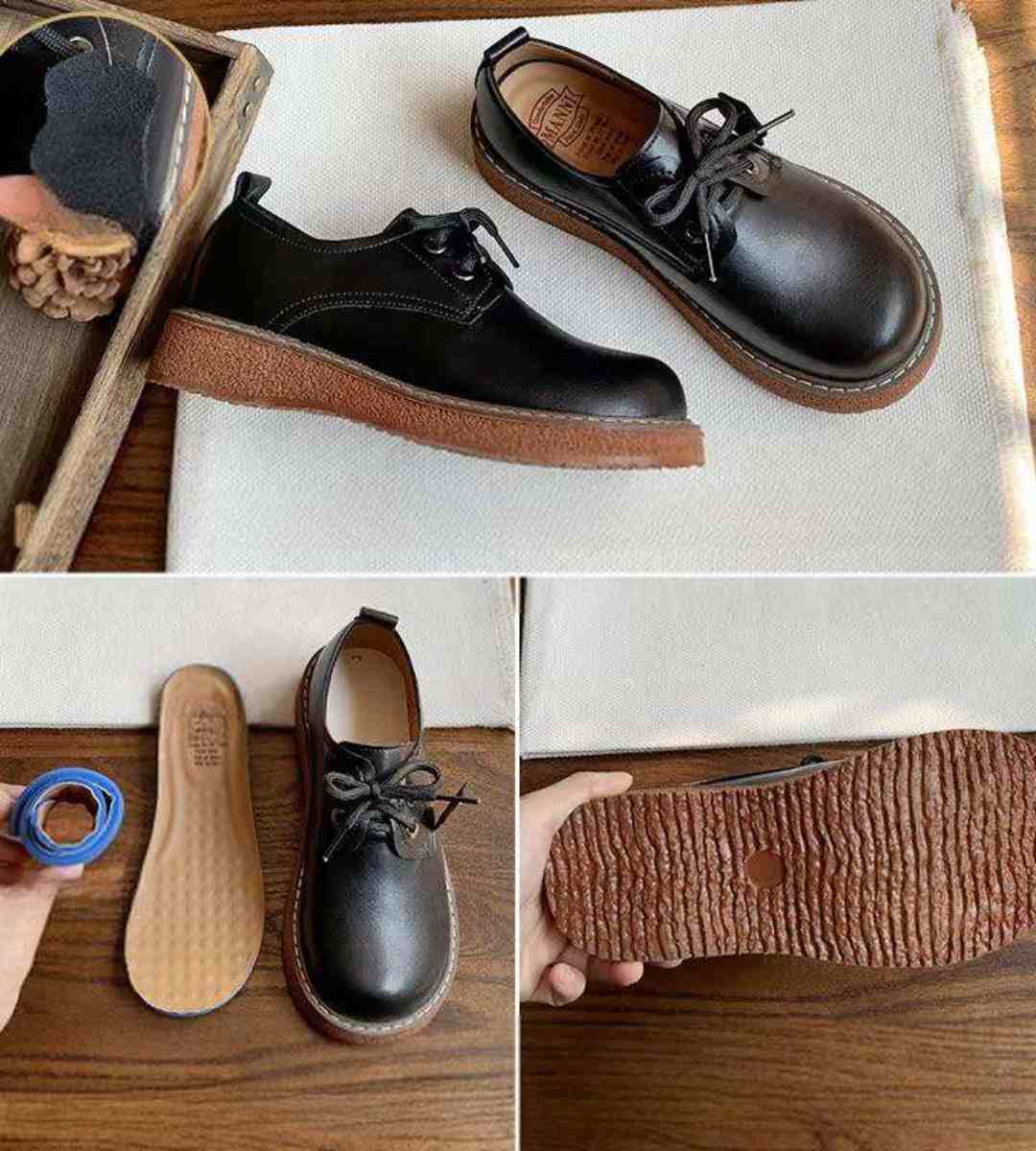 Autumn Round-toe Genuine Leather Student Shoes Cute Mary Janes