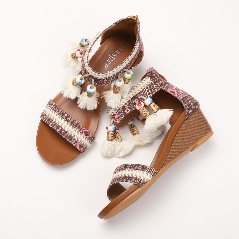 Famous Roman Shoes Retro Bohemian Casual Vacation Beach Shoes