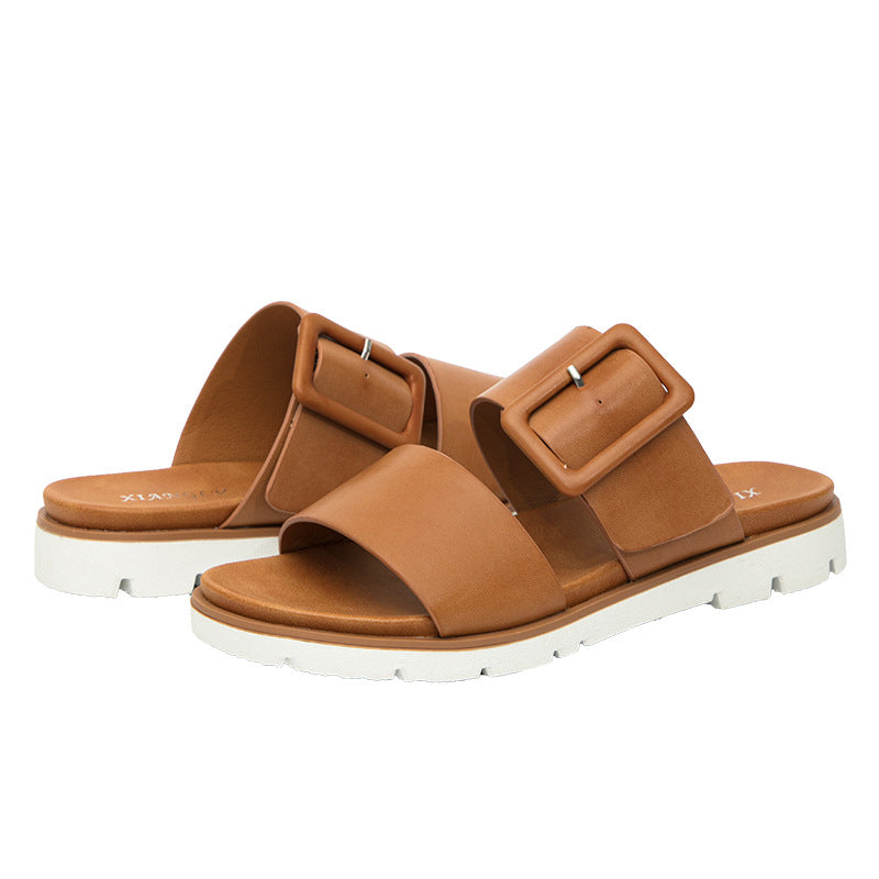 Women's Summer Outdoor Slippers Platform Slippers Fashion Casual Non-Slip Maternity Sandals