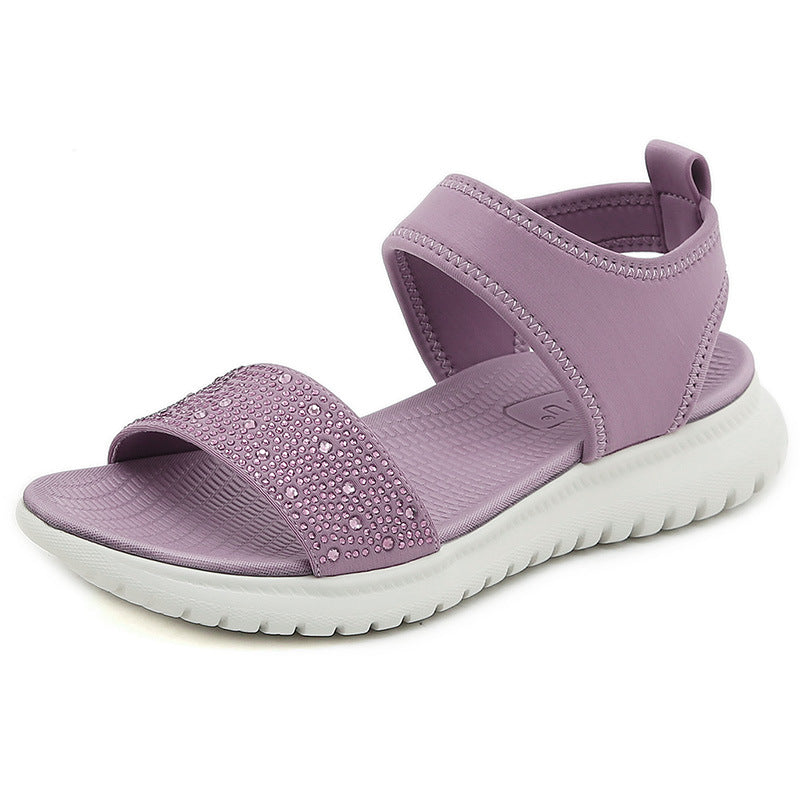 H1109-A3 Sandals women simple and light sports style rhinestone sandals women | Sports sandals