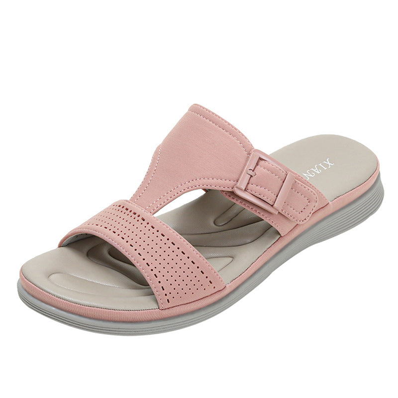 Wedge Heels Thick Bottom for Outdoors Women's Slippers Ladies Fashion Leisure Sandals