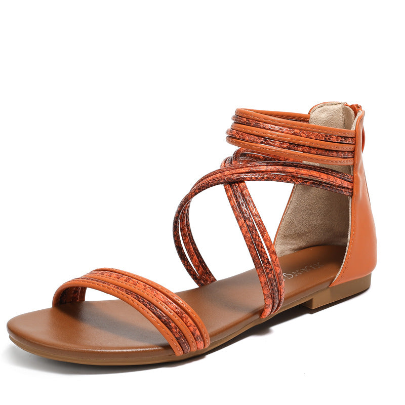 Roman Sandals Women's Soft Soled Flats Beach Shoes