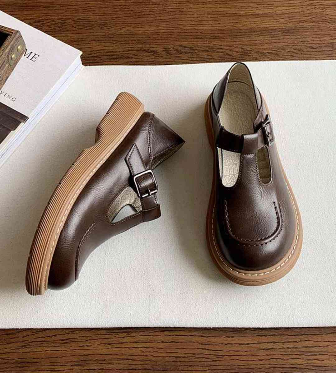 Spring - Oxford Shoes - Leather - Retro - Women's Casual