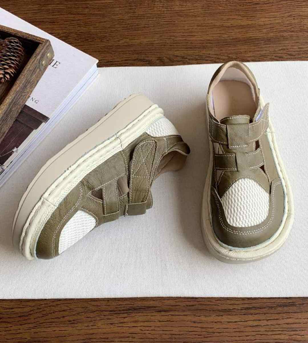 Summer - Sneakers - Cowhide - College Style - Platform Shoes