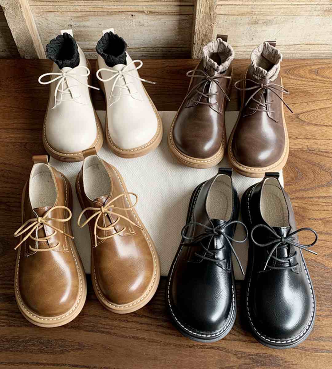 Winter Boots Leather Stylish Casual Outdoor