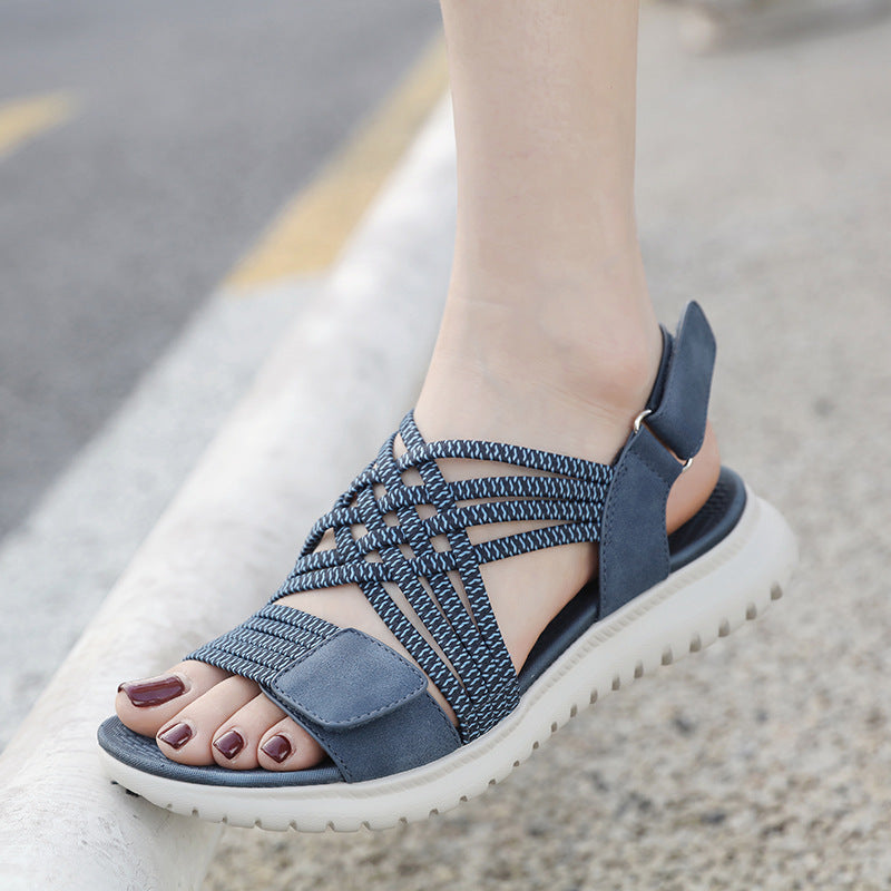 1109-A10 Sandals Women's Lightweight Sports Comfortable Rubber Band Large Sandals | Sports sandals