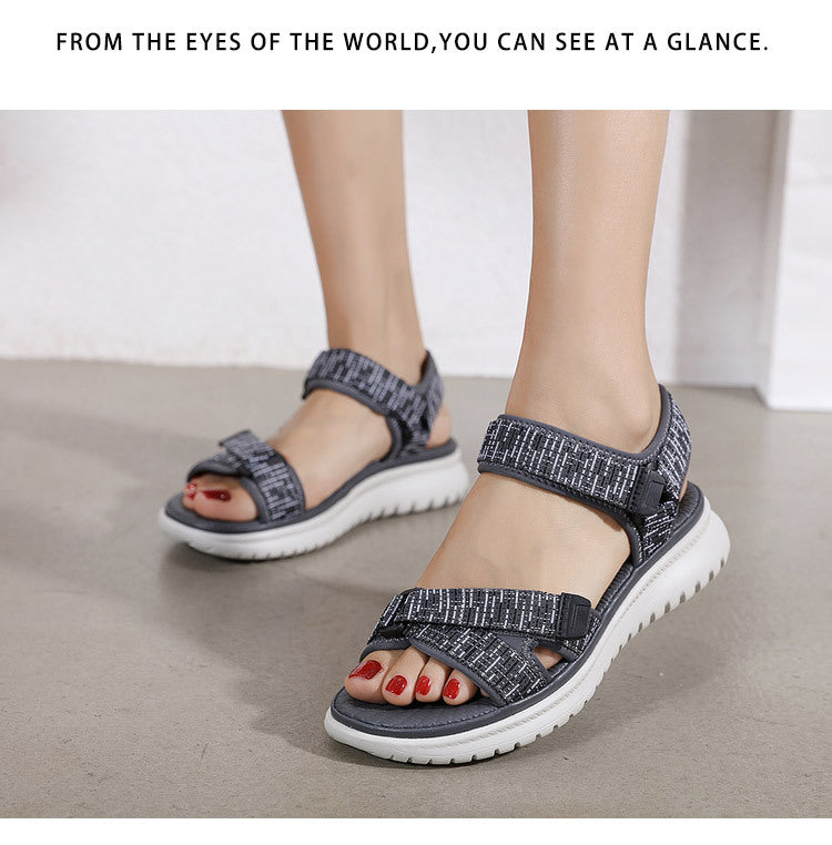 Summer Sandals Women's Preppy Style Wedge Light and Comfortable Girl Student Shoes | Sports sandals