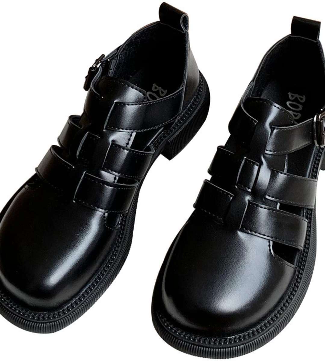 Summer Sandals Hollow Leather Retro Platform Shoes