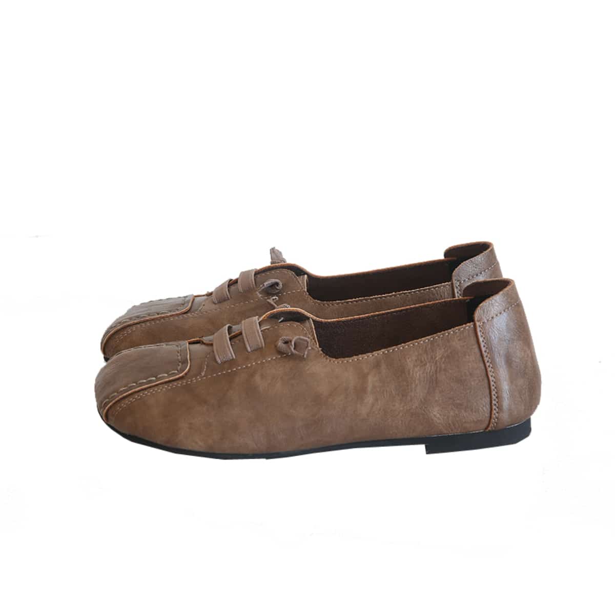 Round head shallow mouth flat shoes new cotton and linen comfortable foot single shoes women's spring and summer