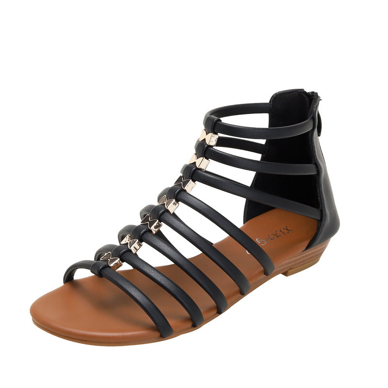 Women's Wedge Sandals Flat Platform Mid Heel Women's Fashion Casual Mom Shoes
