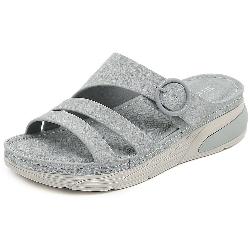 Slippers Casual Comfortable Platform Sole Stitching Plus Size Women's Shoes | Sports sandals