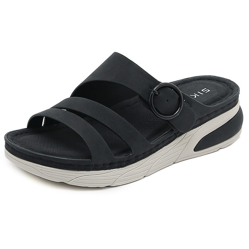 Slippers Casual Comfortable Platform Sole Stitching Plus Size Women's Shoes | Sports sandals