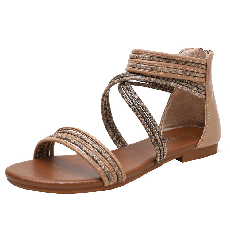 Women's Roman Sandals Flat Bohemian Seaside Beach Shoes