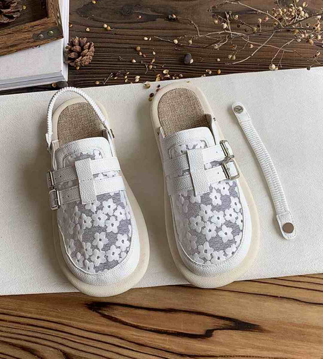 Summer Sandals Cotton Linen Retro Two-in-One Shoes